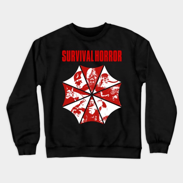 Survival Horror Crewneck Sweatshirt by Power Up Prints